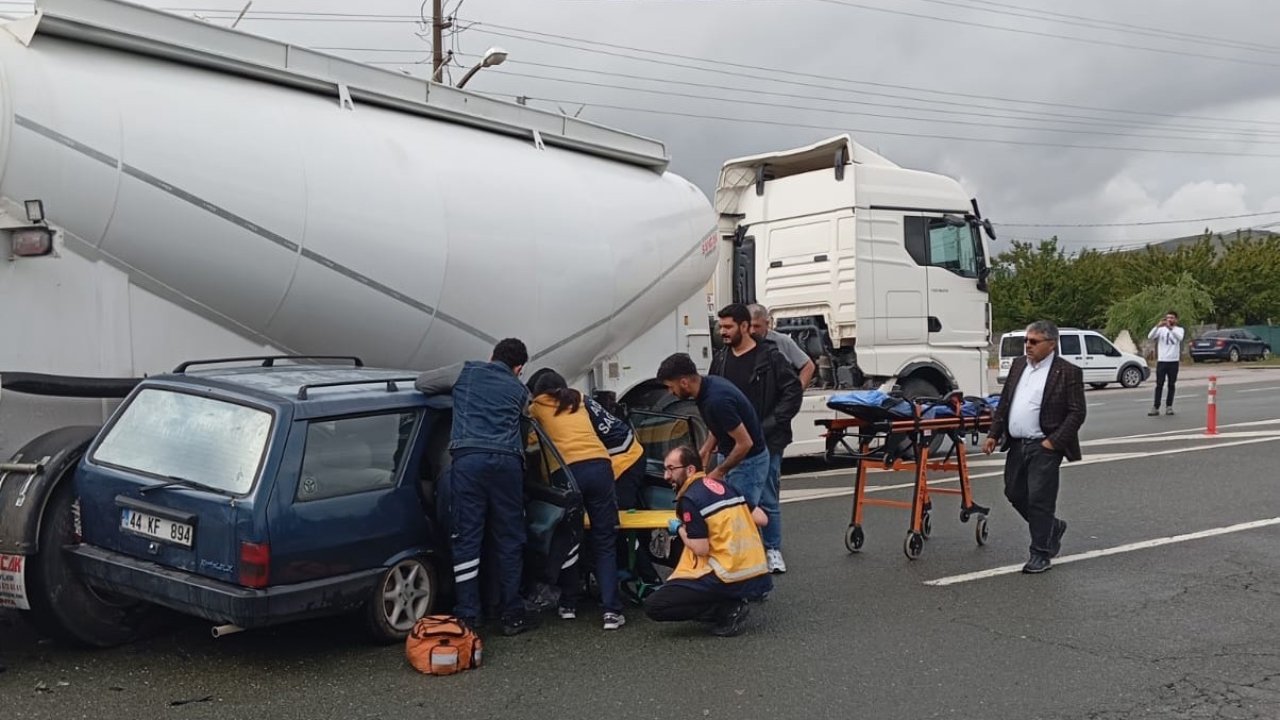 Malatya’da silobas ile otomobil çarpıştı: 1 yaralı