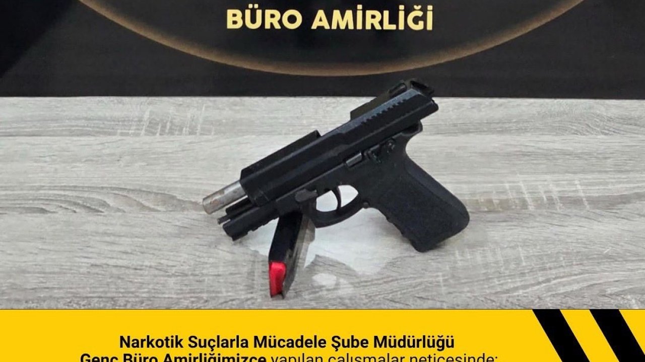 Bingöl’de ruhsatsız tabanca ve esrar ele geçirildi