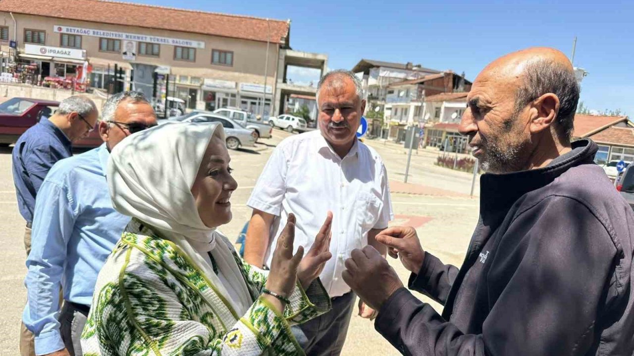 Beyağaç’ı ziyaret eden Milletvekili Ün, Başkan Pütün ve vatandaşlarla bir araya geldi