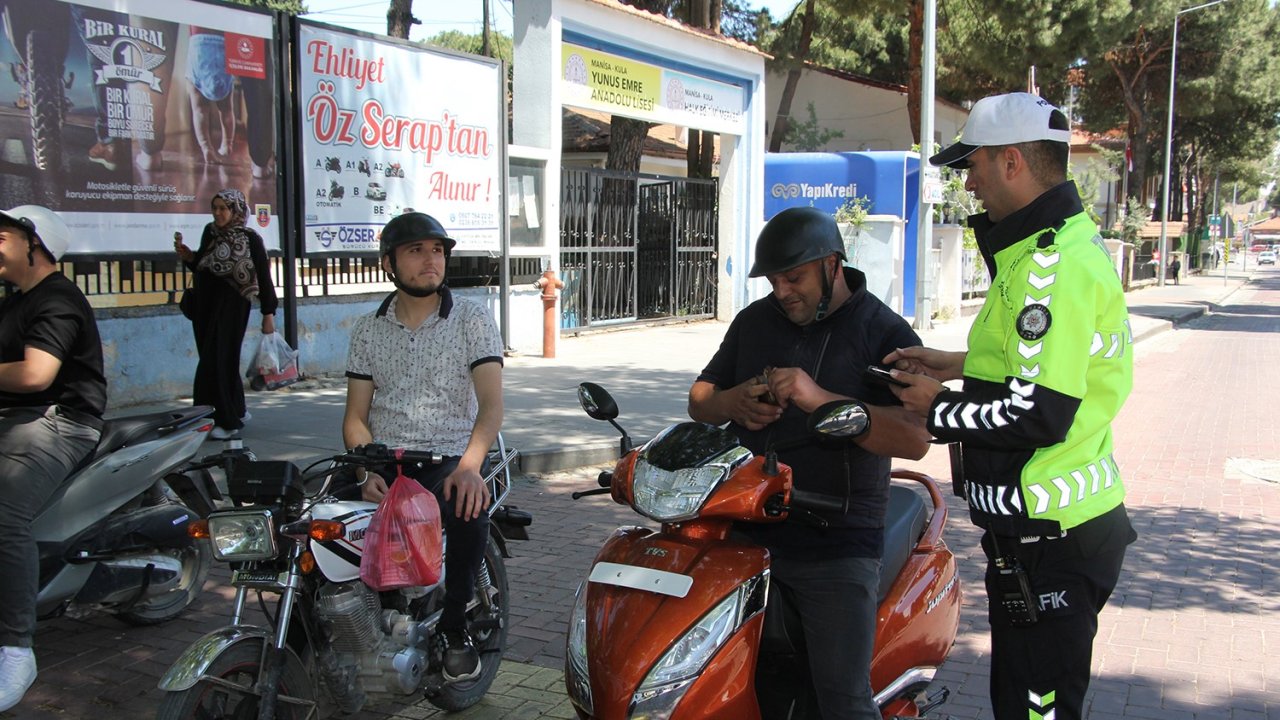 Kula’da dron destekli trafik denetimi