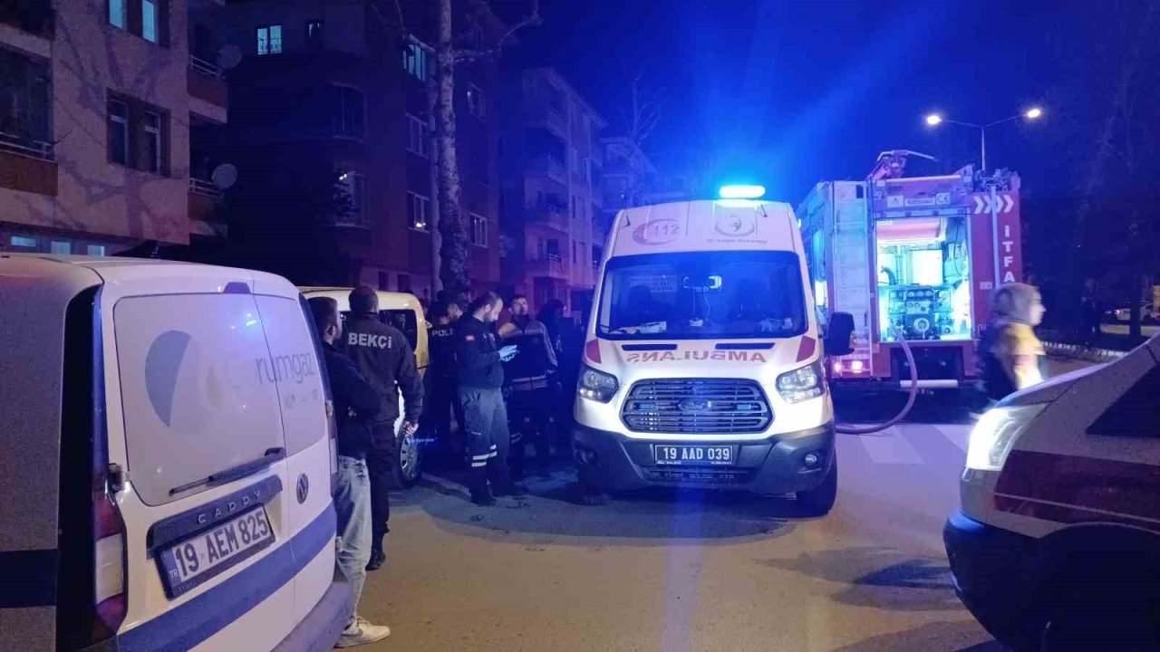 Çorum’da apartman dairesinde yangın paniği