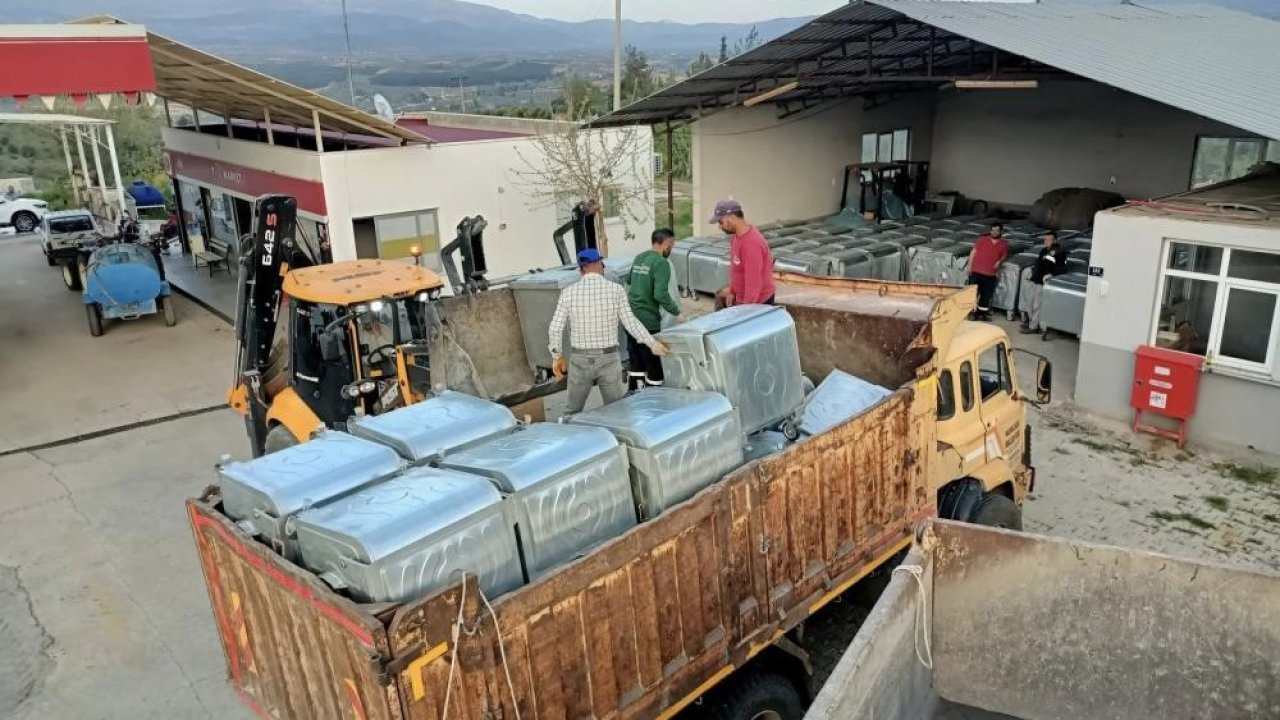 Karacasu’da çöp konteyneri uyarısı