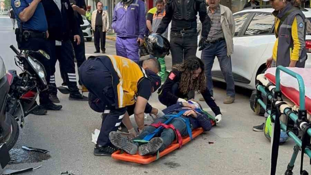 Eskişehir’deki trafik kazasında motosiklet sürücüsü yaralandı