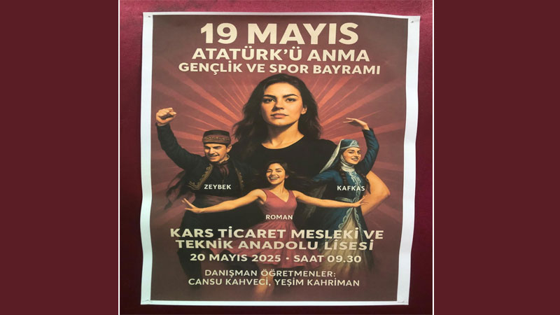 Kars Ticaret Mesleki ve Teknik Anadolu Lisesi’nden 19 Mayıs’a Yakışır Kutlama