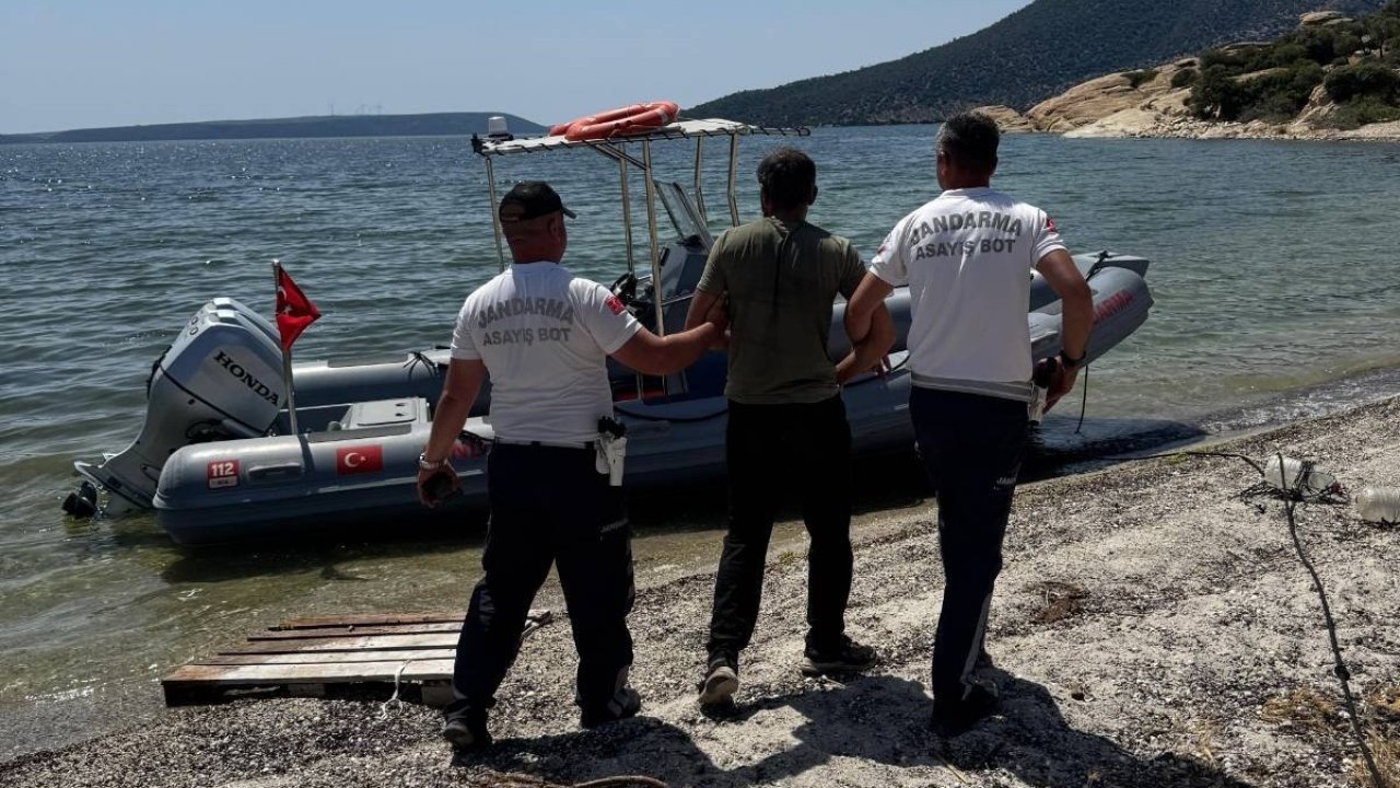 Jandarmayı görünce kaçmaya çalışan şüpheli yakalandı