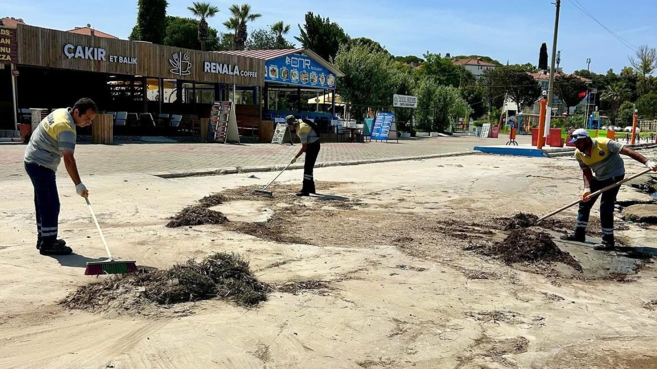 Mavişehir sahilinde temizlik çalışması yapıldı