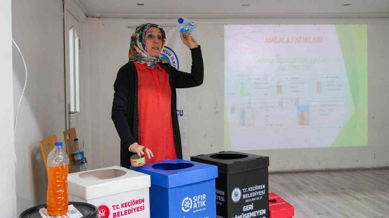 Keçiören Belediyesi’nden öğrencilere sıfır atık eğitimi