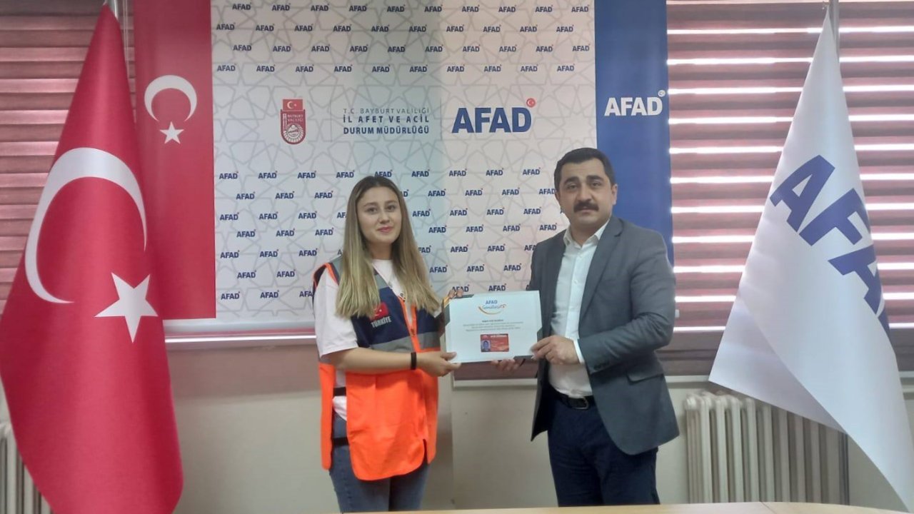 AFAD gönüllüsü eğitimleri tamamlandı