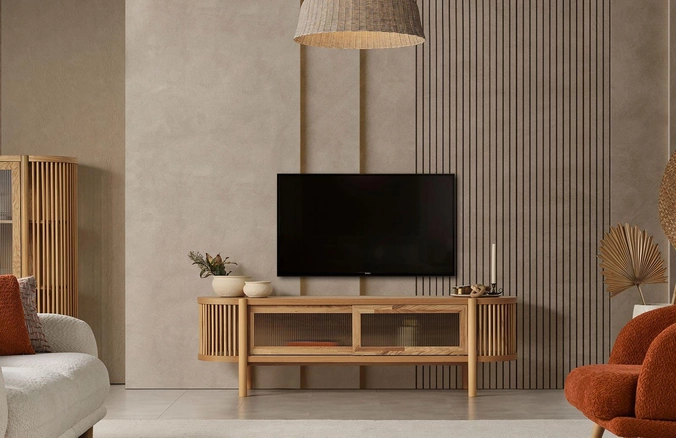 Doğallığın ve Rengin Uyumu: Bohem Tarzda TV Ünitesi Seçim Rehberi