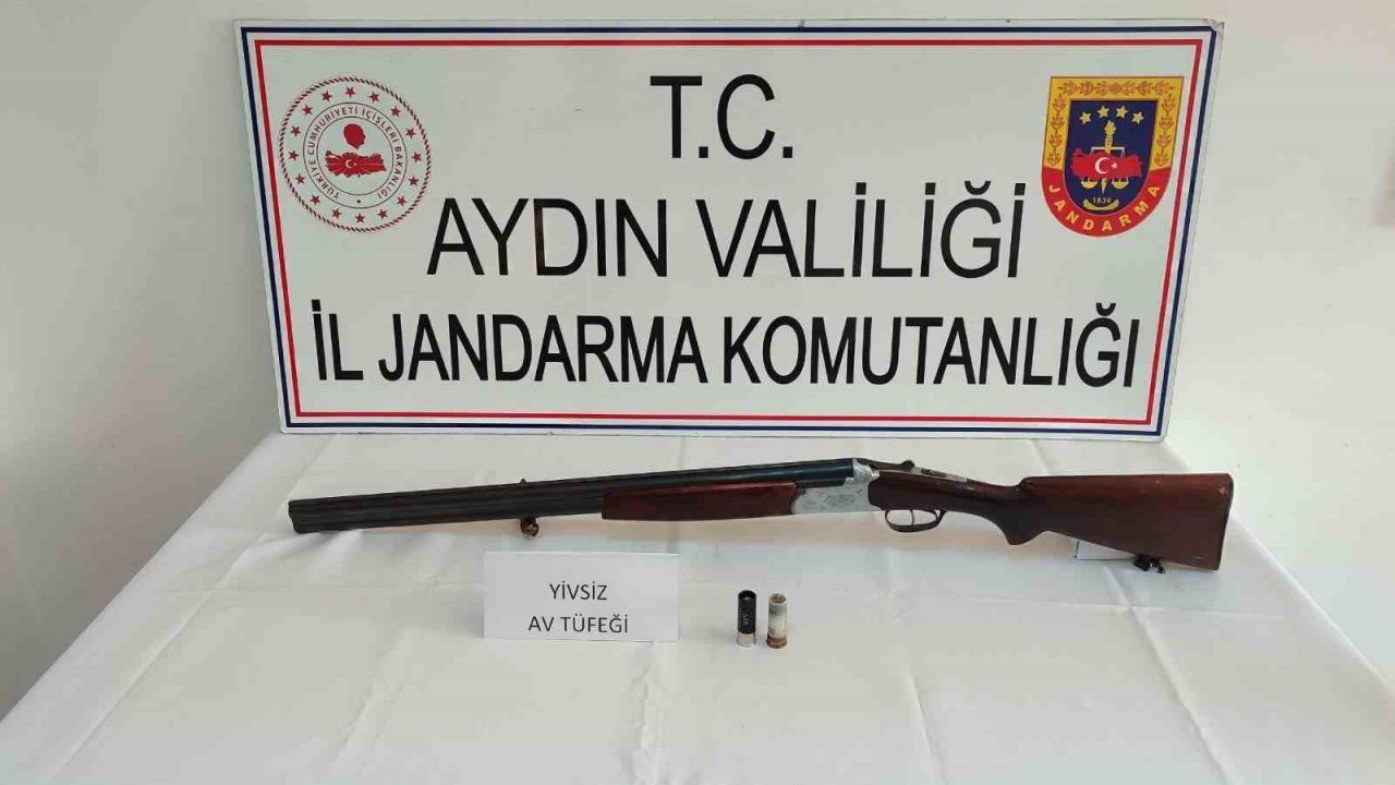 Karpuzlu’da ruhsatsız tüfek ele geçirildi