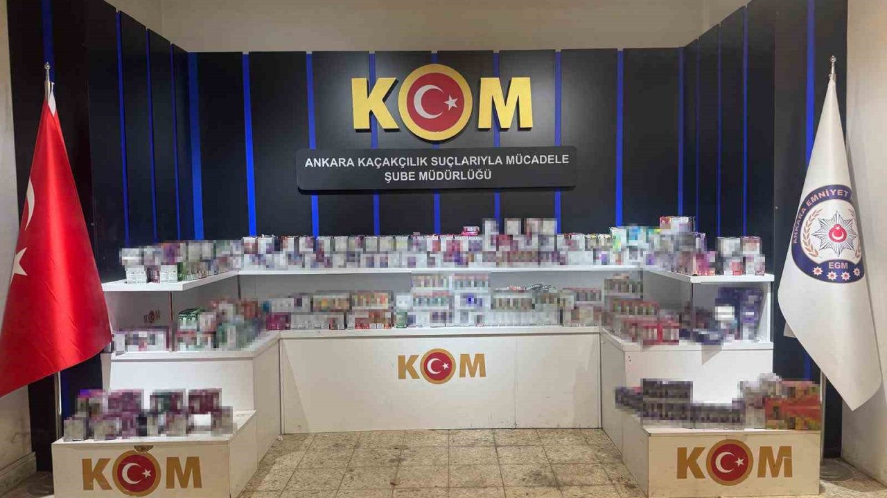 Ankara’da 3 binden fazla kaçak elektronik sigara ele geçirildi