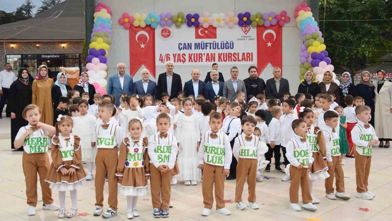 Çan’da 4-6 Yaş Kur’an Kursları Mezuniyet Programı Gerçekleştirildi
