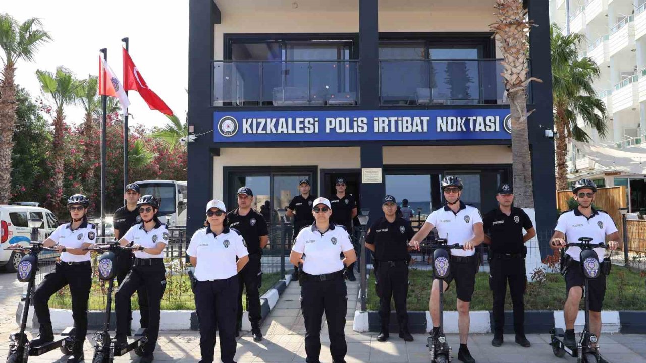 Kızkalesi sezona hazır:Scooterlu plaj polisleri de göreve başladı