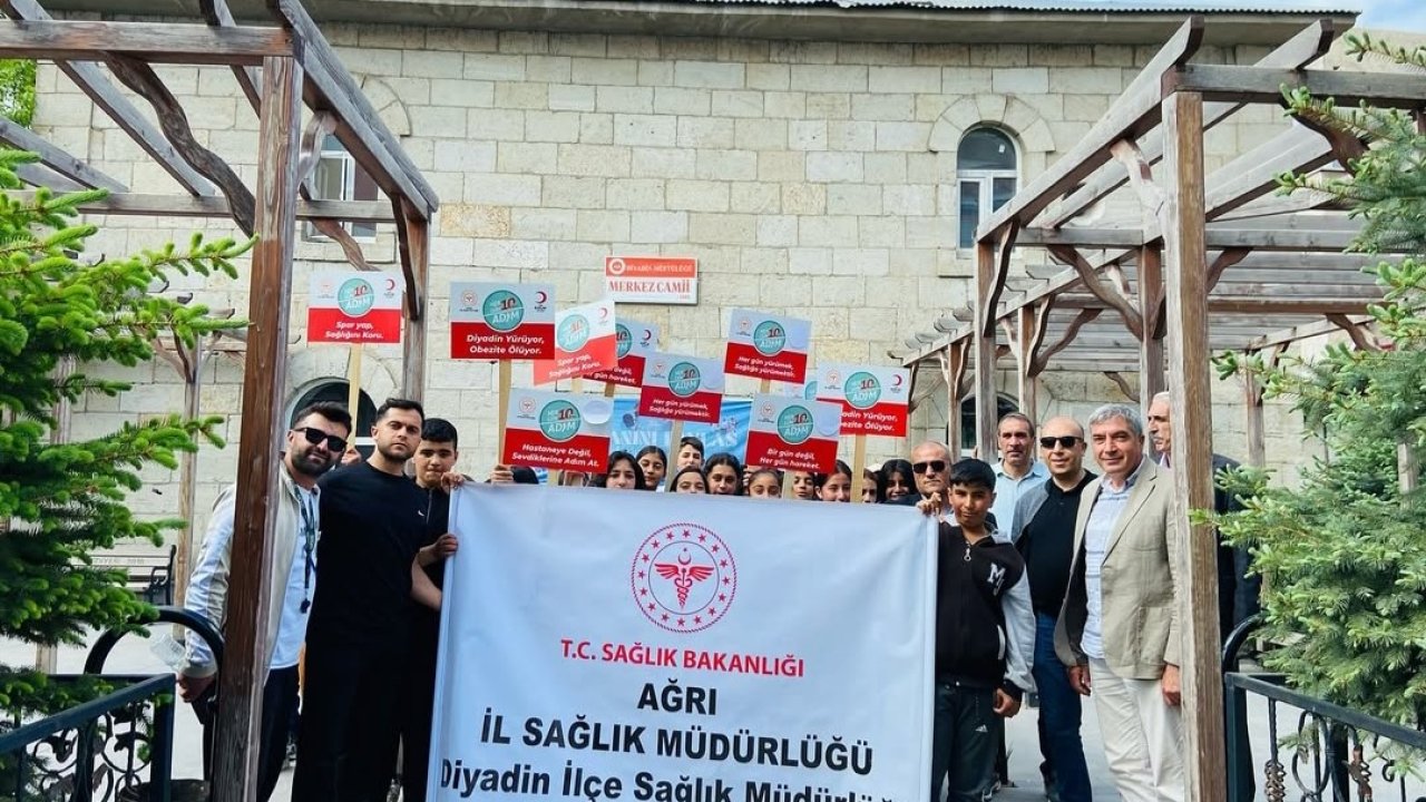 Diyadin’de "sağlık için hareket et" yürüyüşü düzenlendi