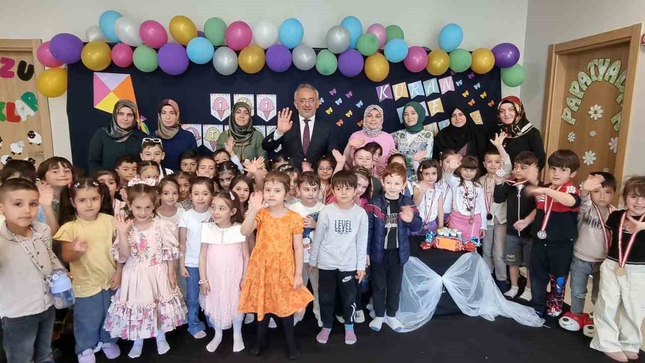 Kur’an kursu öğrencileri karne sevinci yaşadı