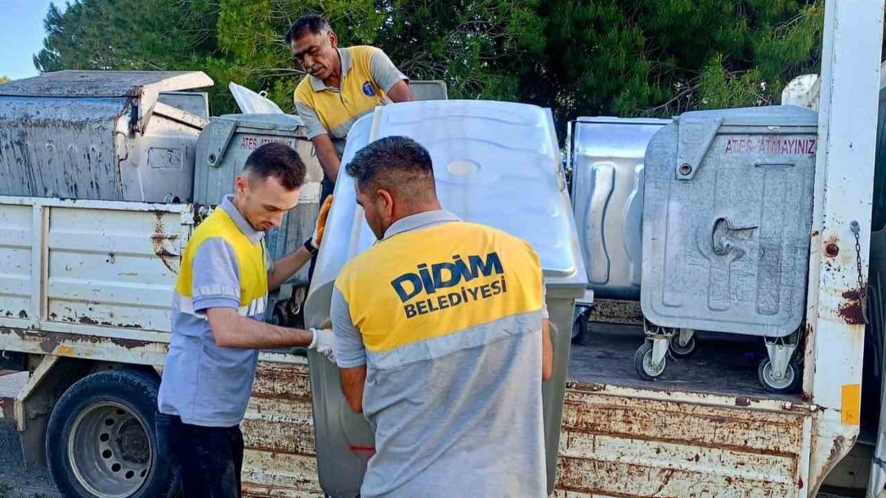 Didim’de eskiyen konteynerler yenileniyor