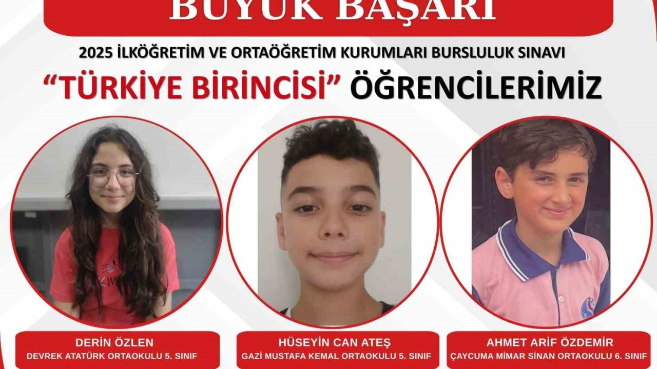 Zonguldaklı öğrenciler bursluluk sınavında Türkiye birincisi oldu