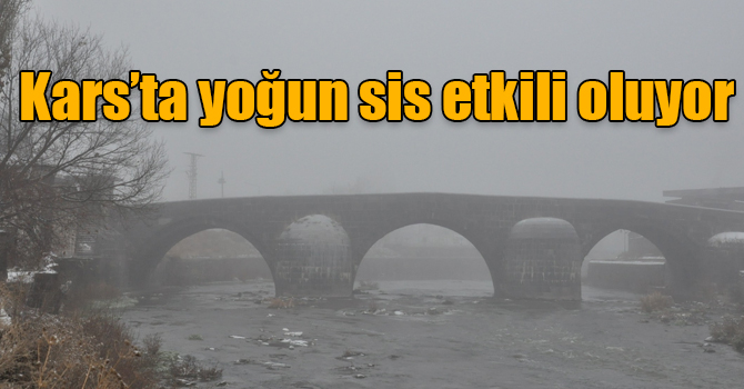 Kars’ta yoğun sis etkili oluyor