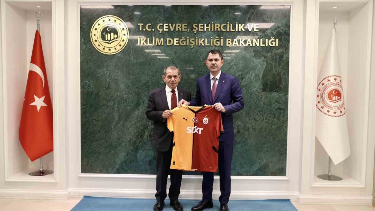 Bakan Kurum, Galatasaray Spor Kulübü Başkanı Özbek’i kabul etti