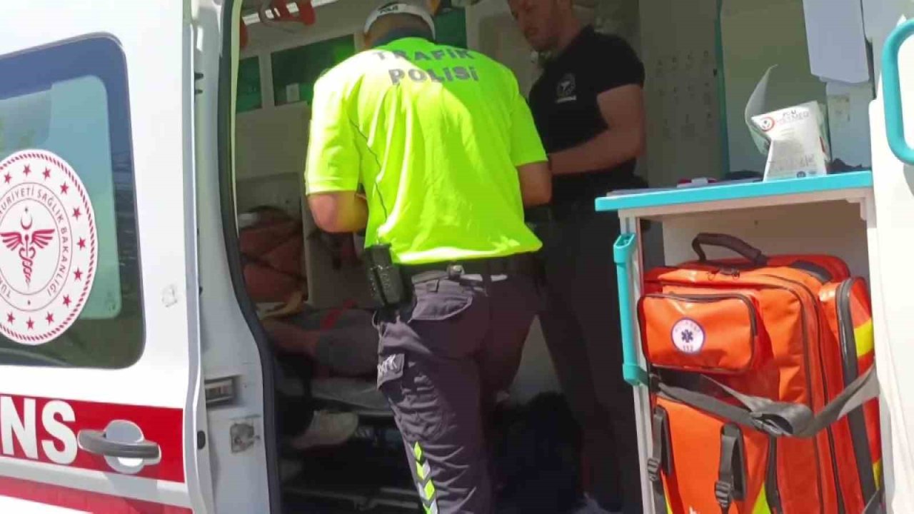 Motosikletten düşen sürücü yaralandı