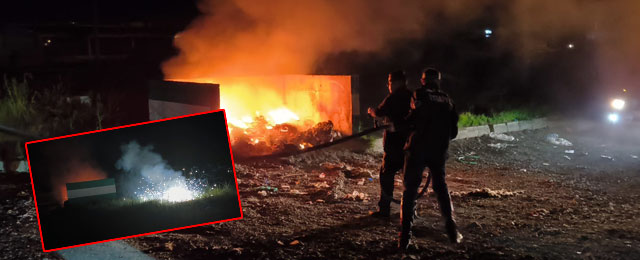 Kars’ta elektrik tellerinin altında çıkan yangın paniğe neden oldu