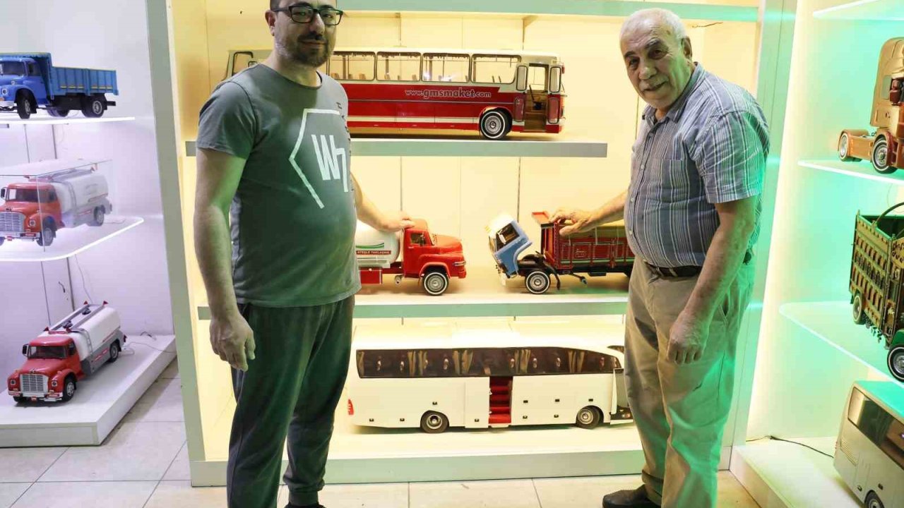 Hobisi ekmek kapısına dönüştü, el yapımı maket araçlar dünyaya açıldı