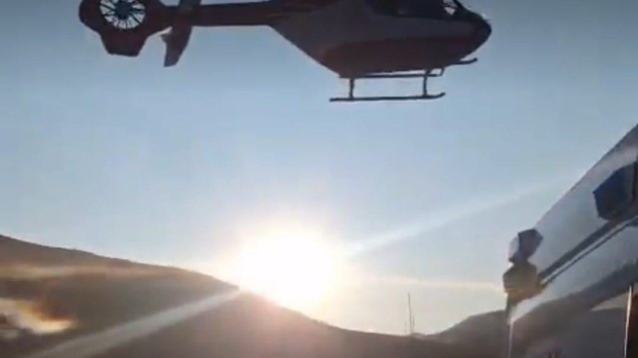 79 yaşındaki hasta için helikopter ambulans havalandı