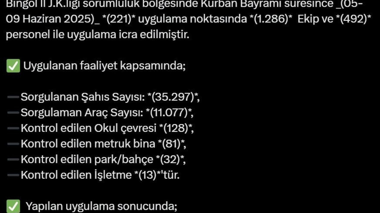 Bingöl’de aranan 390 şüpheli yakalandı