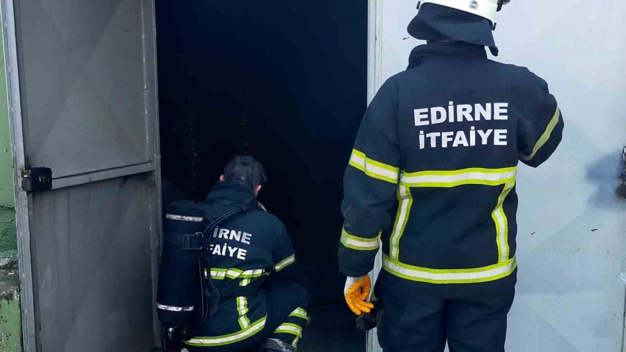 Edirne’de pelet fabrikasında yangın