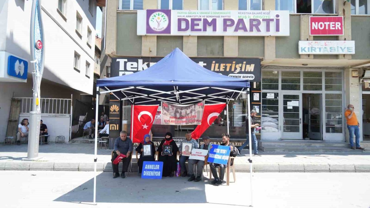 Muş’ta evlat nöbeti sürüyor: Aileler barış sürecinden umutlu