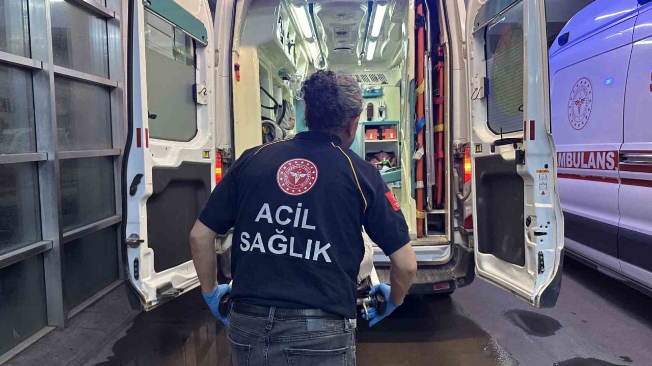 Yılanın ısırdığı kişi hastaneye kaldırıldı