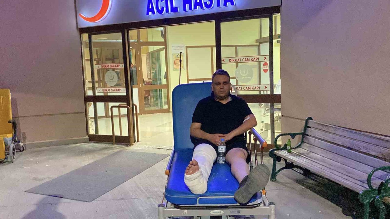 Gazinin trafikte darp edildiği anlar kameraya yansıdı