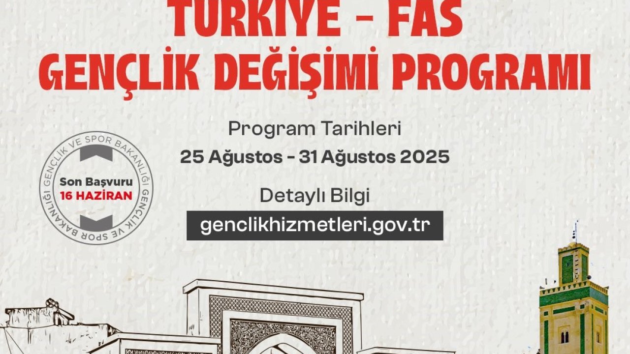 Gençlik ve Spor Bakanlığı, ’Türkiye-Fas Gençlik Değişimi Programı’ başvurularının başladığını duyurdu