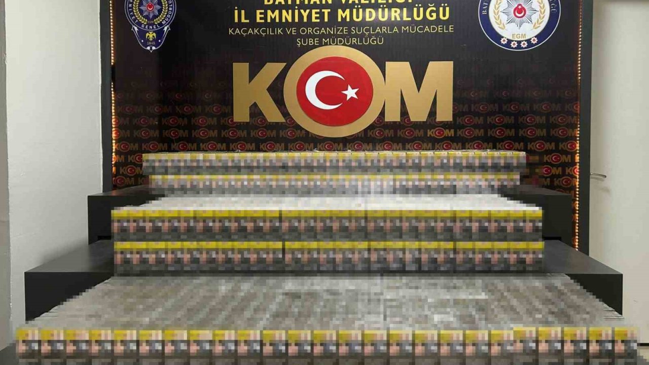 Batman’da kamyonet içinde 5 bin 240 paket sigara ele geçirildi