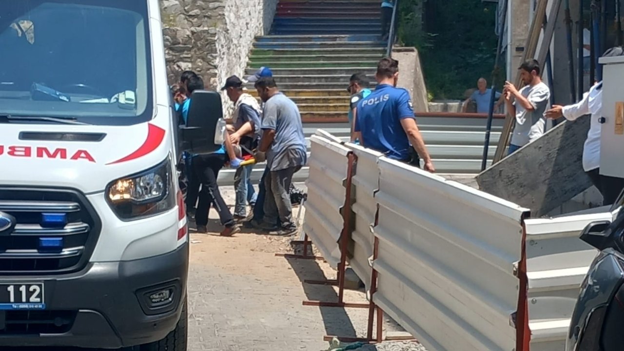 Yüksekten düşen işçi yaraladı