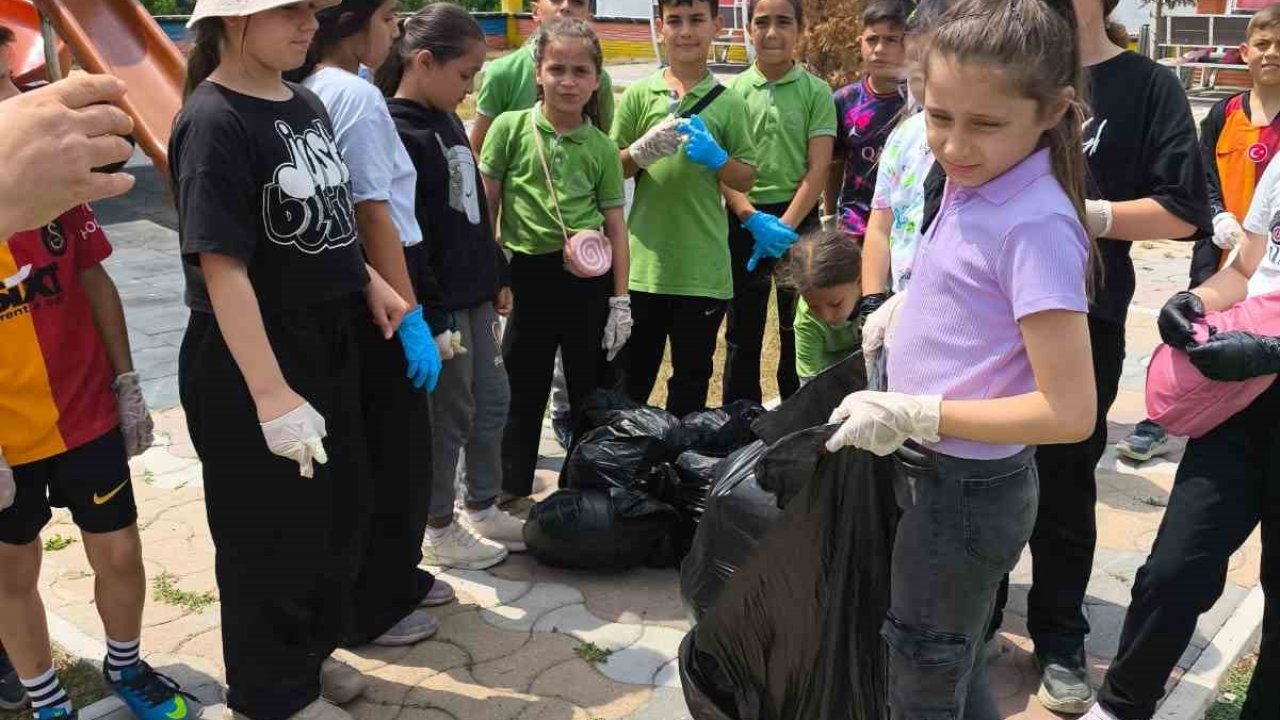 İlkokuldan çevre bilinci etkinliği