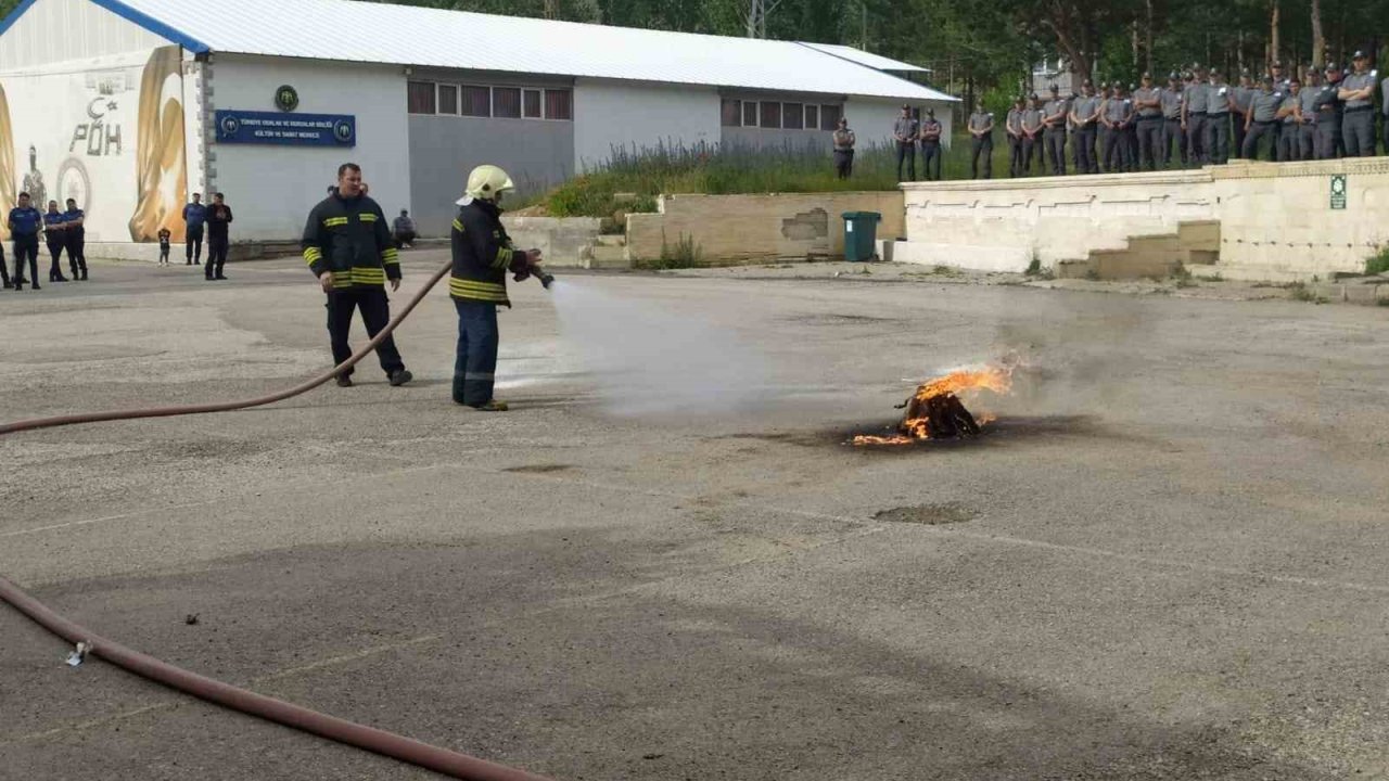 Bayburt POMEM’de yangın tatbikatı
