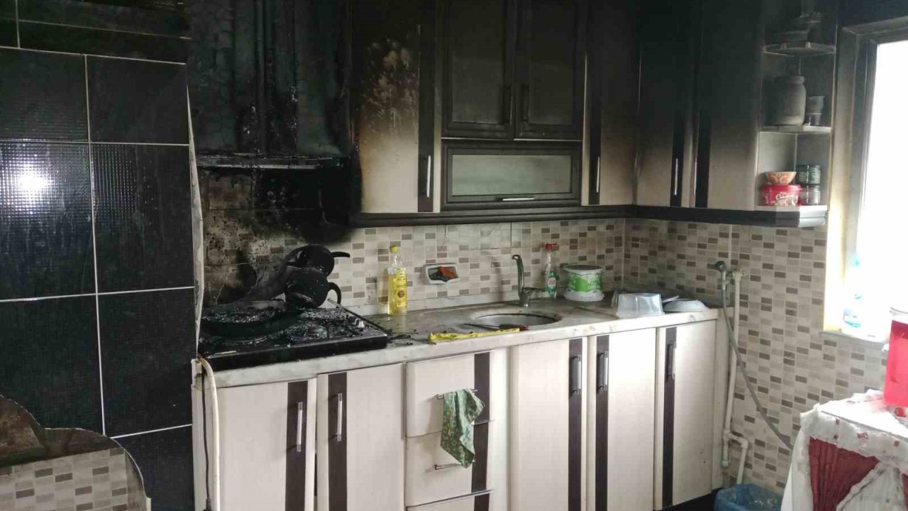 Ordu’da ocakta unutulan yemek yangına neden oldu