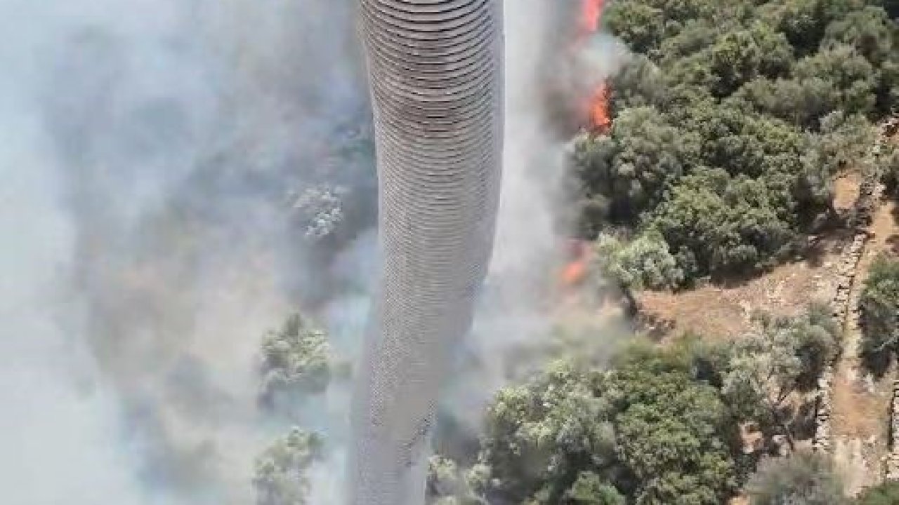 Söke’deki yangına havadan müdahale yapılıyor