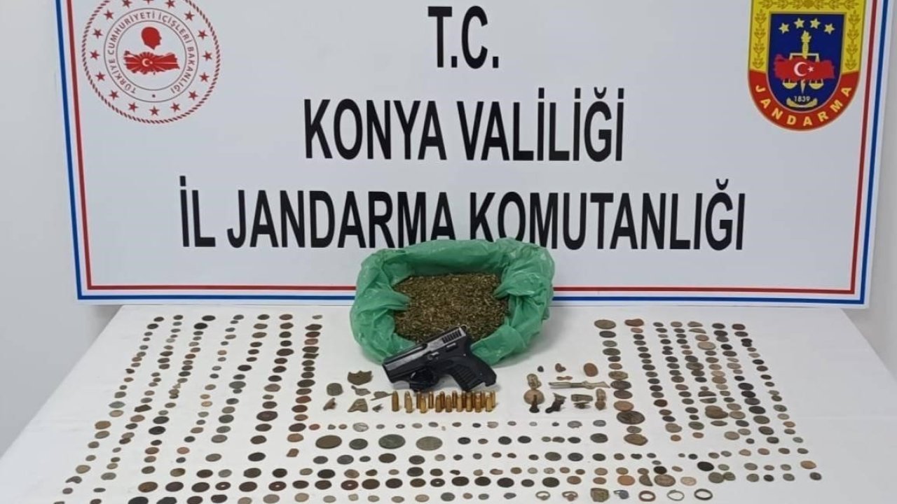 Konya’da jandarmadan tarihi eser operasyonu