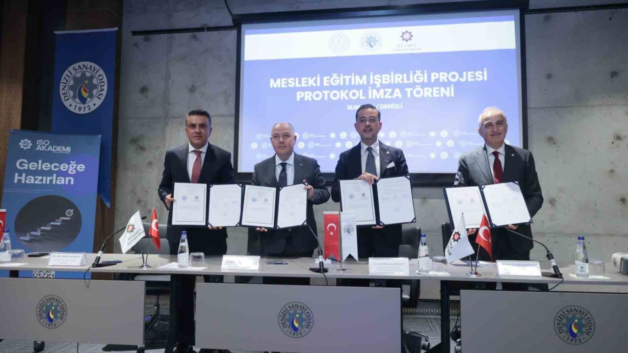 Mesleki eğitim protokolüne imza atan Denizli Sanayi Odası, Ege’de bir ilki gerçekleştirdi