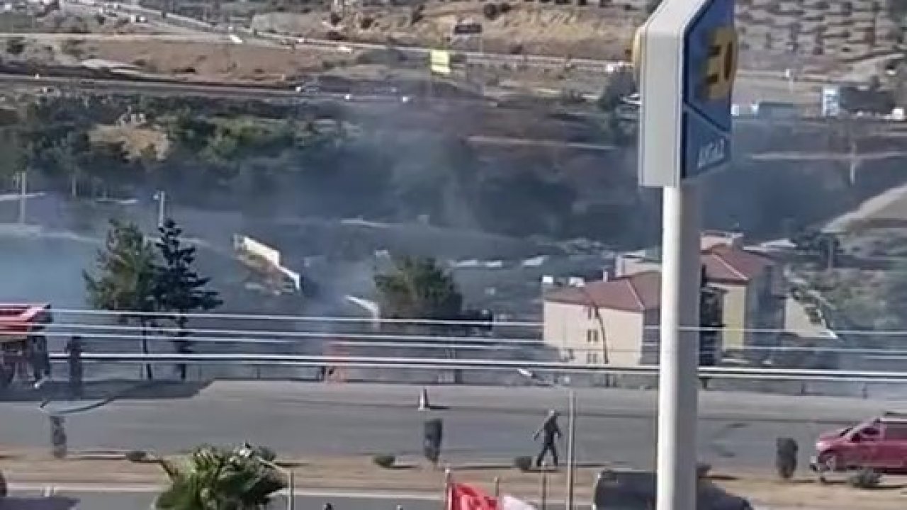 Belen’de anız yangını çıktı