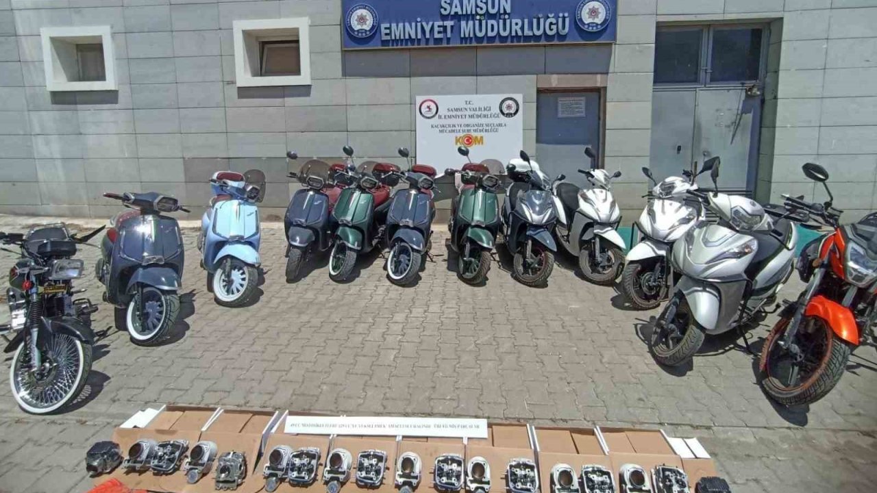 Samsun merkezli 6 ilde "motosikletlerde usulsüz silindir hacmi artışı" operasyonu: 12 gözaltı