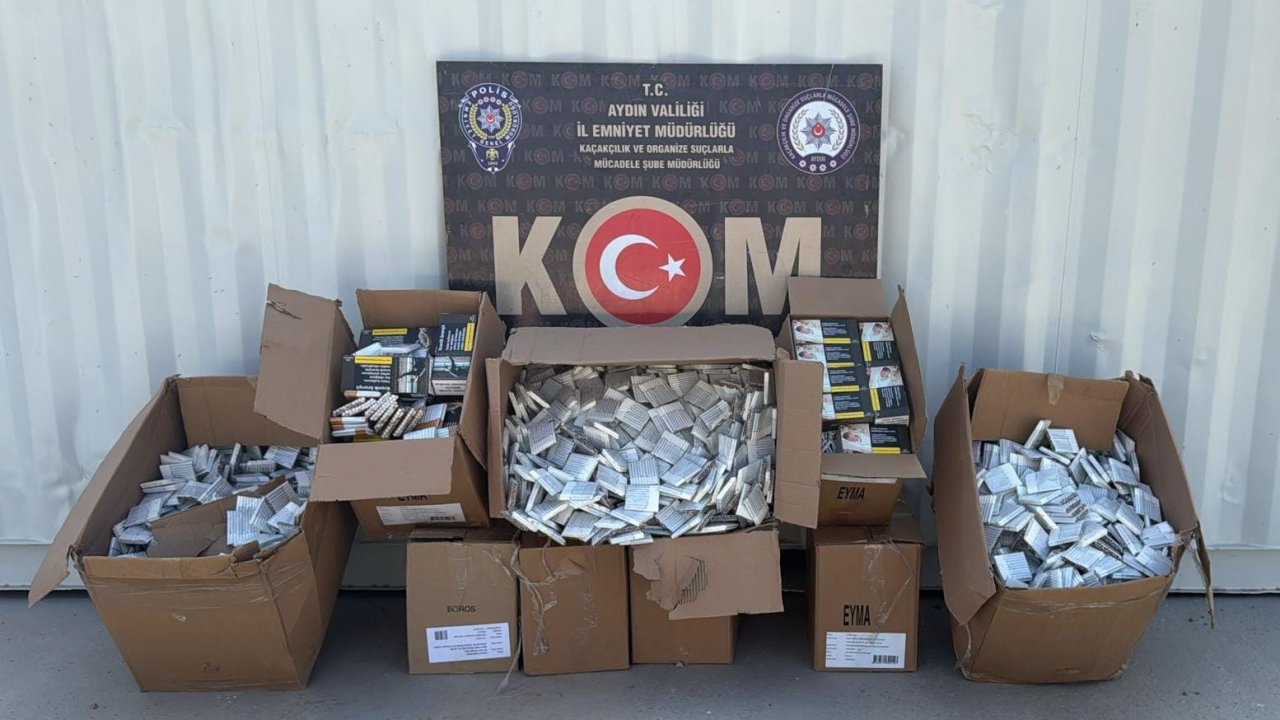 Aydın’da 101 bin 800 adet doldurulmuş makaron ele geçirildi