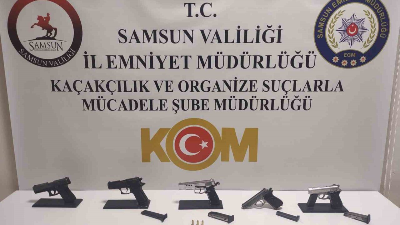Samsun’da 5 tabanca ele geçirildi: 2 gözaltı