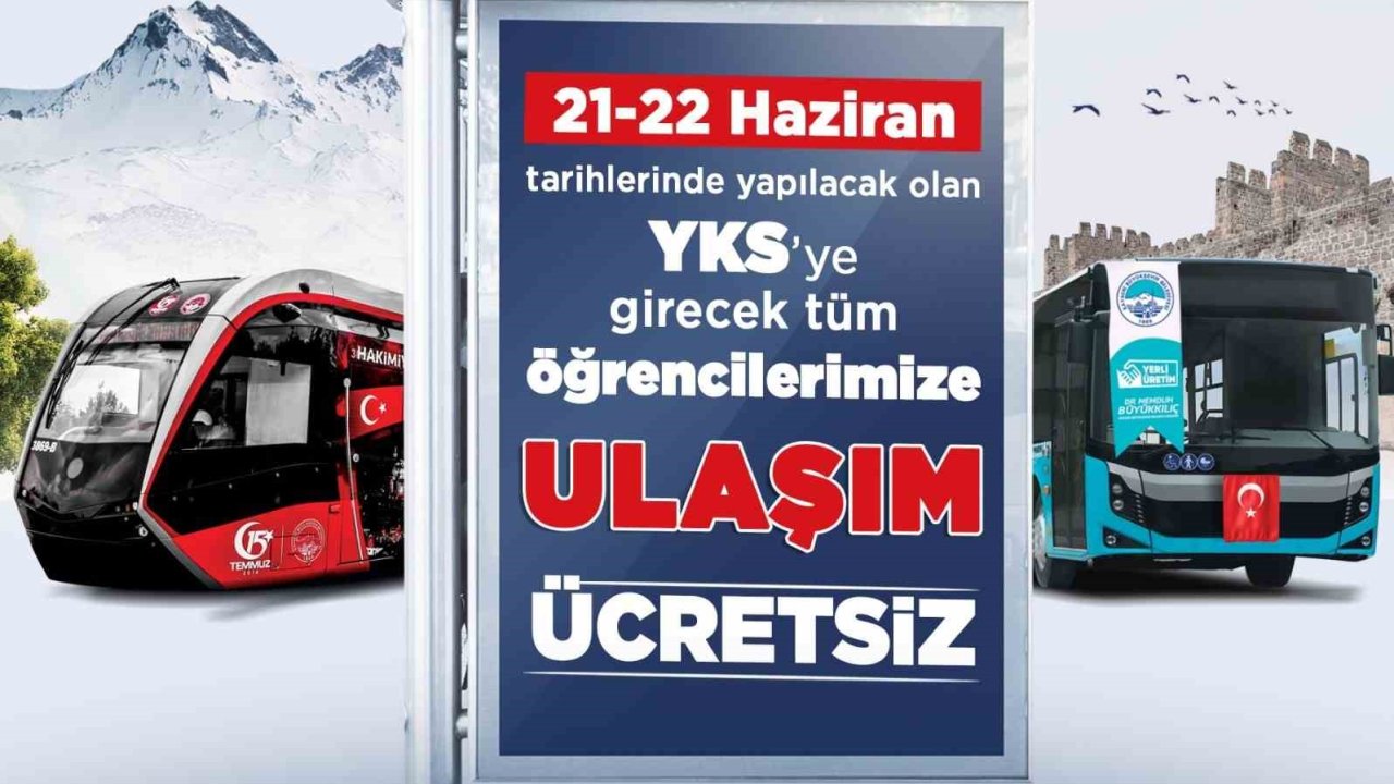 Başkan Büyükkılıç’tan YKS adaylarına ‘ücretsiz ulaşım’ müjdesi