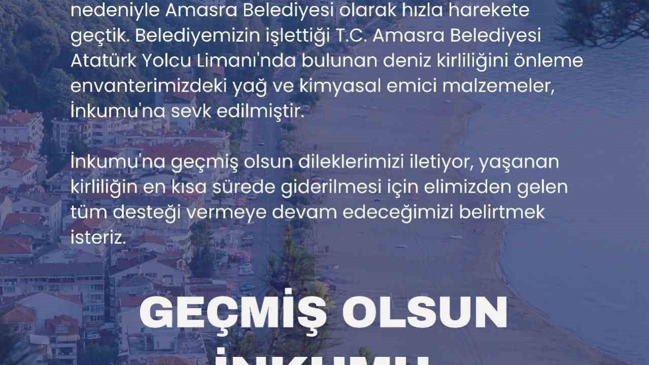 Amasra’dan İnkumu’na malzeme desteği