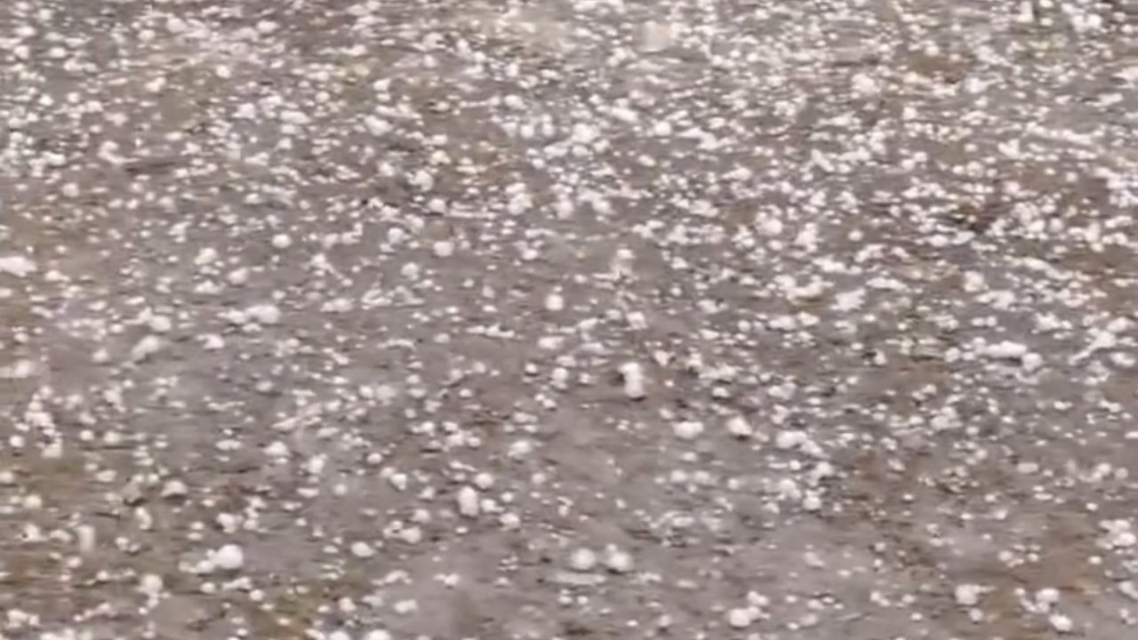 Edirne’de dolu yağışı etkili oldu