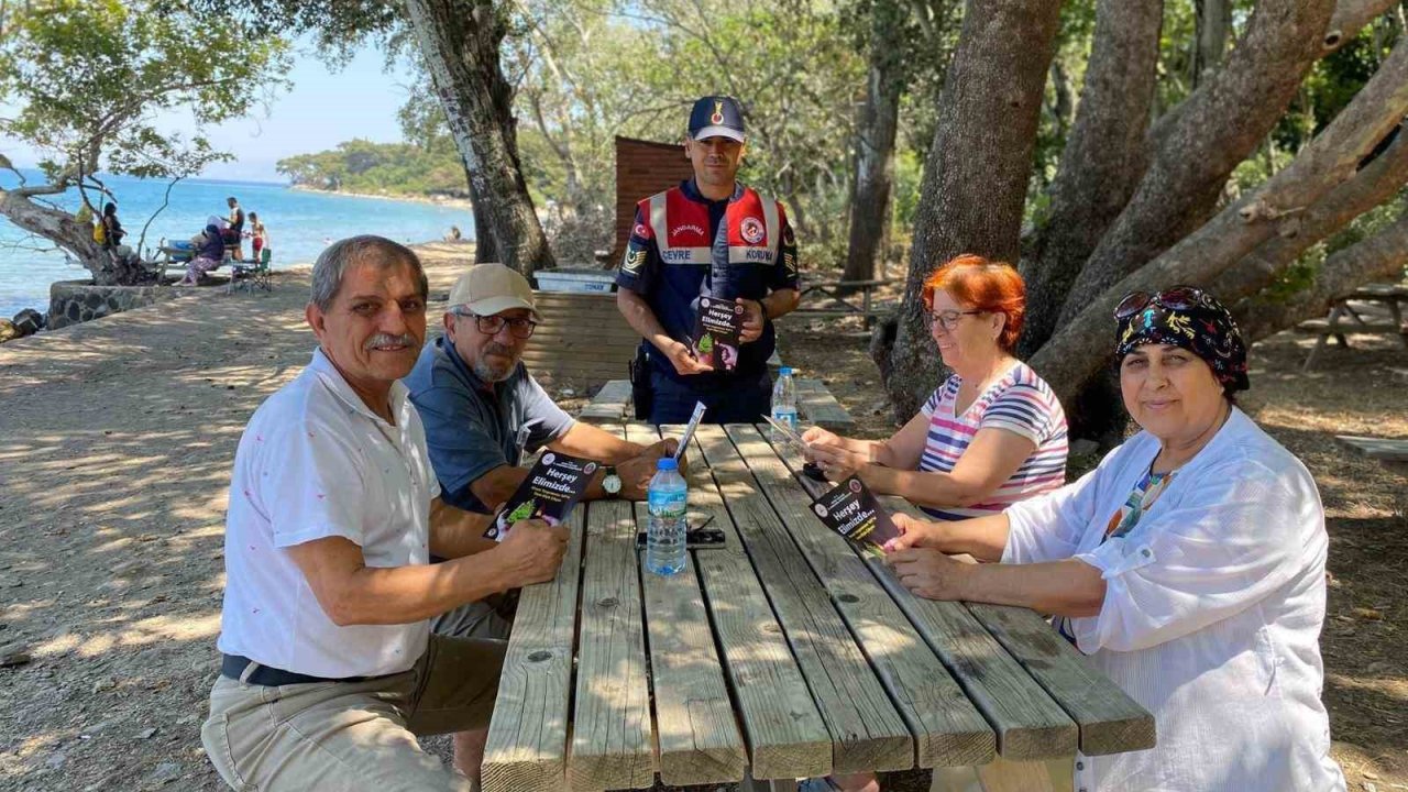 Aydın jandarmasından Milli Park’ta çevre bilinci seferberliği