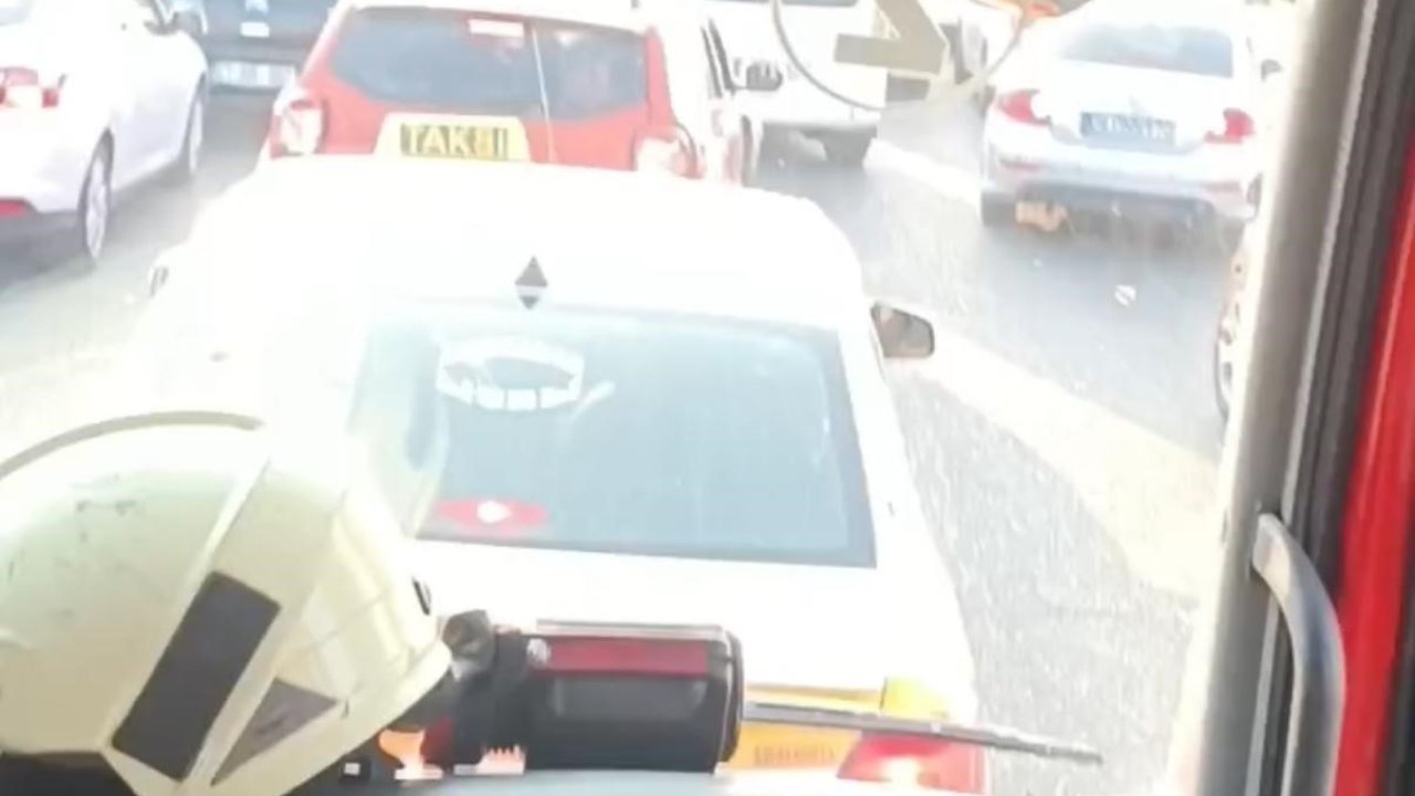 Diyarbakır’da yoğun trafik itfaiye ekiplerini engelledi